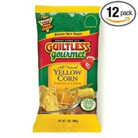 Guiltless Gourmet Yellow Corn Organic Baked Tortilla Chips, 7-Ounce Bags (Pack of 12)